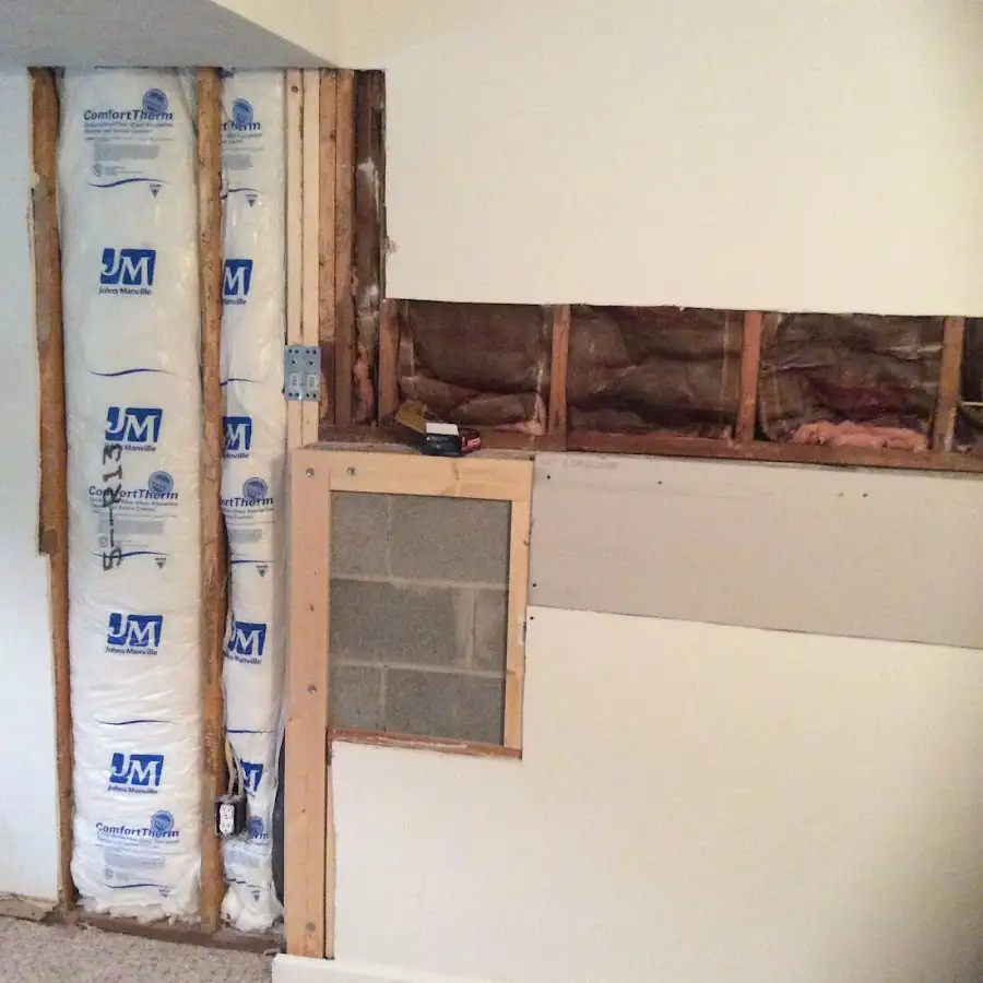 Wall insulation replacement during Contents Cleaning & Restoration in Brooklyn